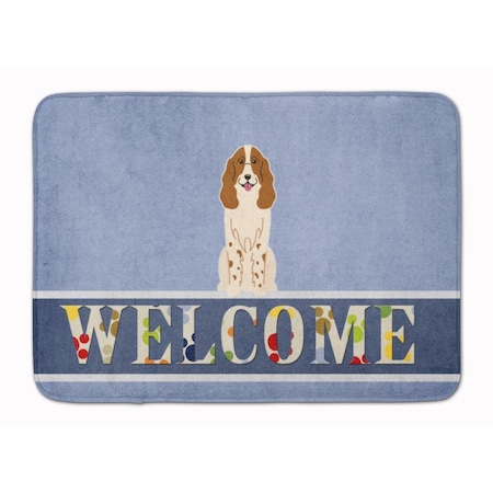 Carolines Treasures Russian Spaniel Welcome Machine Washable Memory Foam Mat BB5612RUG